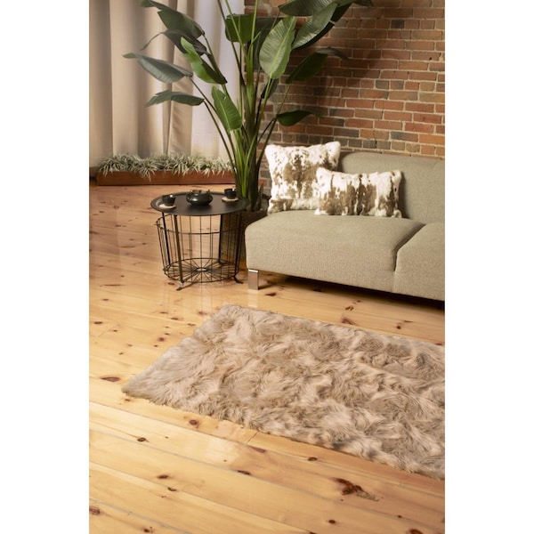Palacedesigns 3 x 5 ft. Non Skid Rectangle Area Rug - Taupe PA3098656 - main
